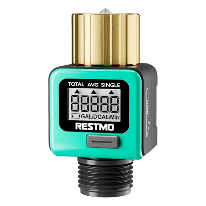 RESTMO Water Flow Meter with Brass Inlet Metal Thread