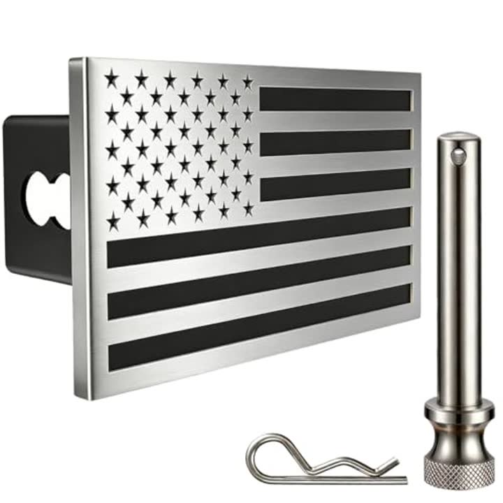Synrroe 2" Heavy Duty Stainless Steel Flag Hitch Cover